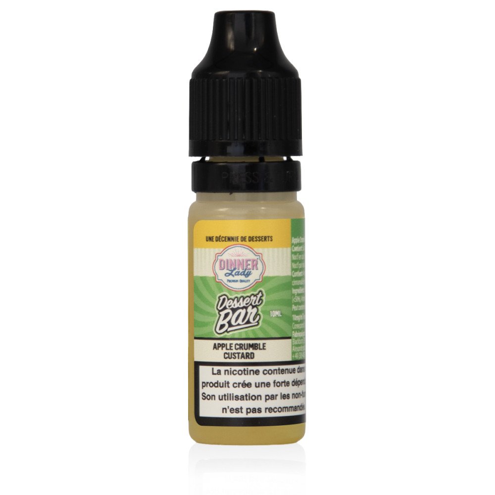 E-liquide Apple Crumble Custard Sel de Nicotine Dessert Bar - Dinner Lady