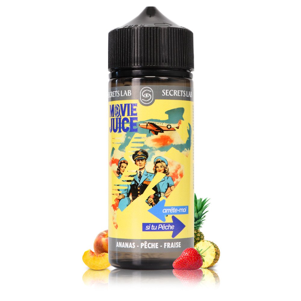 E-liquide Arrête moi si tu Pêche 100ml Movie Juice - Secret's Lab
