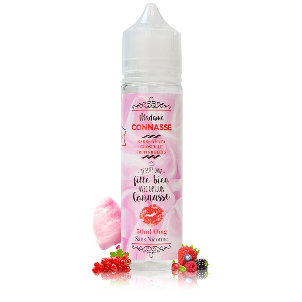 E-liquide Barbe à Papa Groseille Fruits Rouges 50ml - Madame Connasse