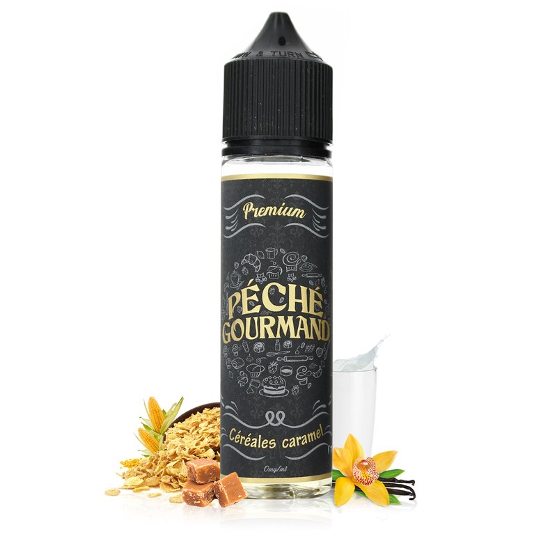 E-liquide Céréales Caramel Péché Gourmand 50ml - O'Jlab