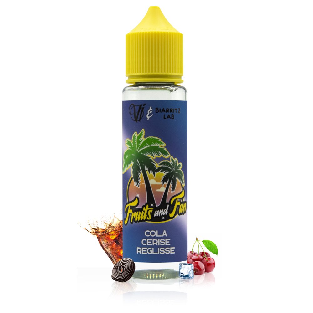 E-liquide Cola Cerise Réglisse 50ml Fruits and Fun - Vape Institut & Biarritz Lab