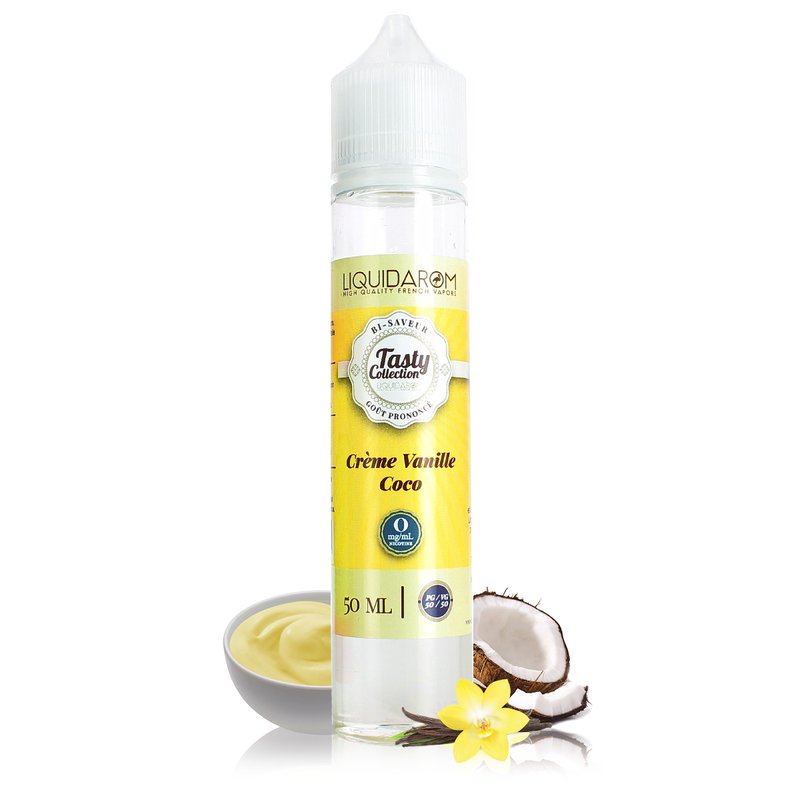 E-liquide Crème Vanille Coco 50ml Tasty Collection - LiquidArom