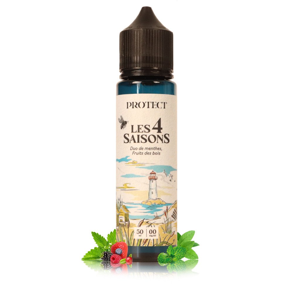 E-liquide Duo de Menthes, Fruits des Bois 50ml Les 4 Saisons (L'Été) - Protect