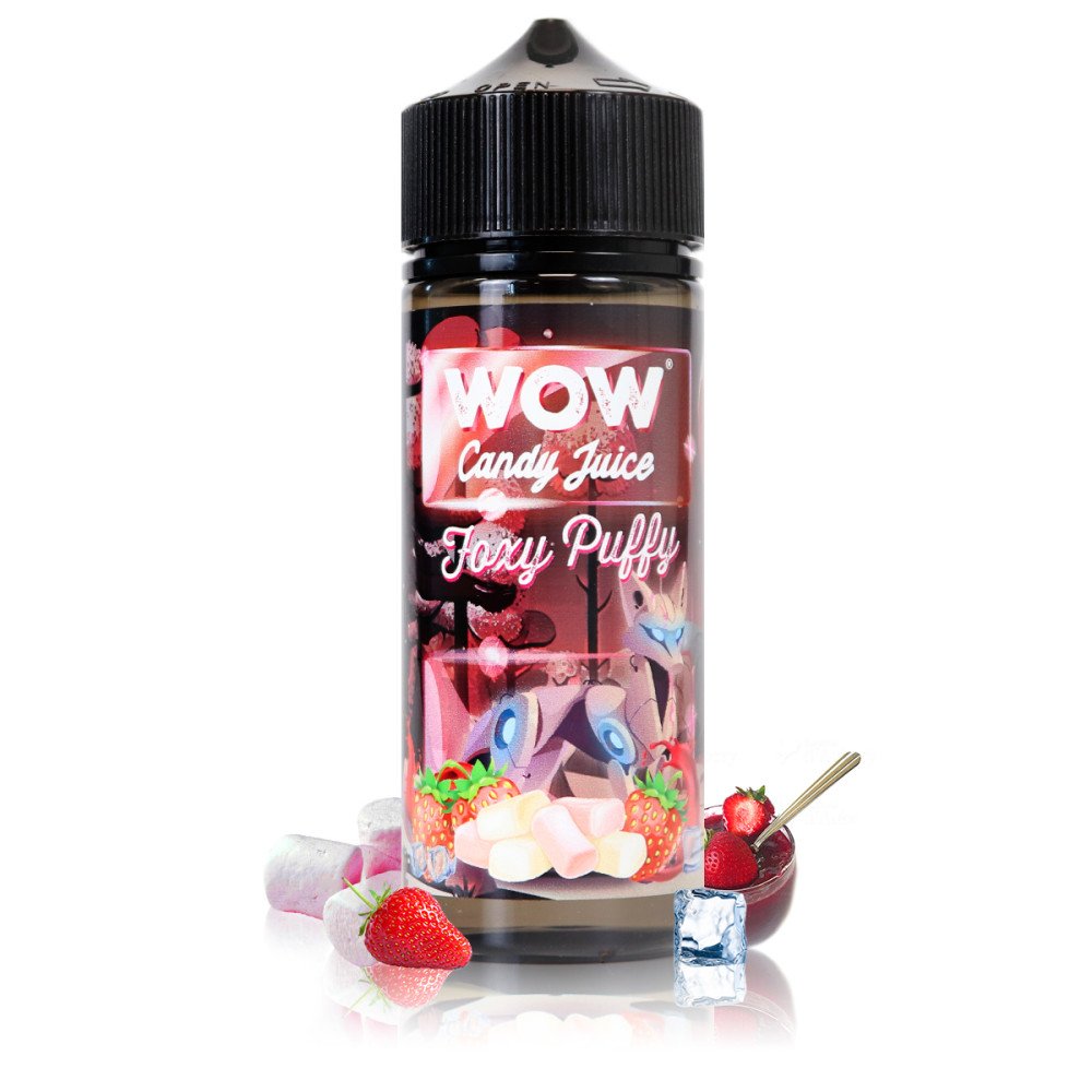E-liquide Foxy Puffy 100ml Wow Candy Juice - Made In Vape