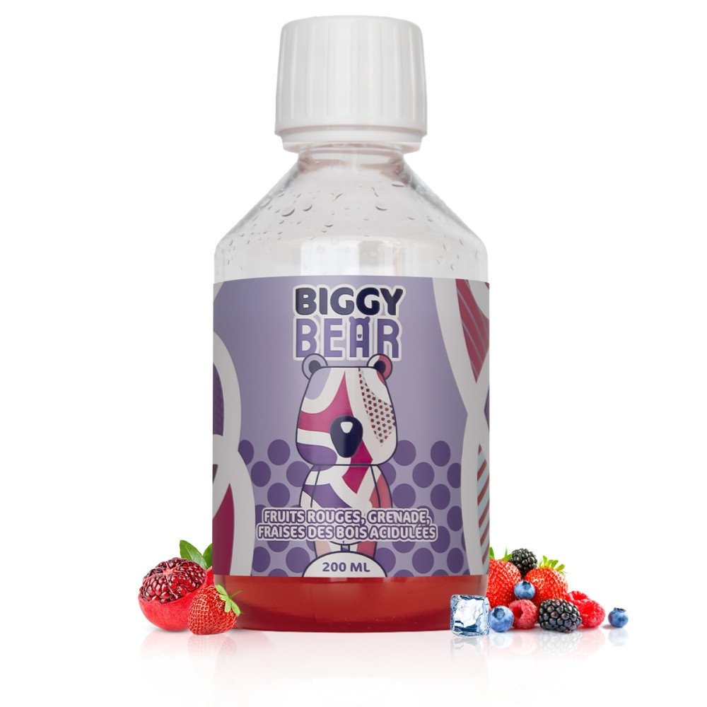 E-liquide Fruits rouges Grenade Fraise des bois acidulée 200ml - Biggy Bear