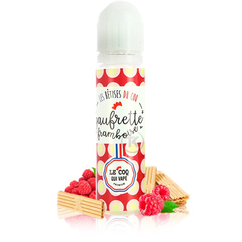 E-liquide Gaufrette Framboise 50ml Les Bêtises - Le Coq Qui Vape