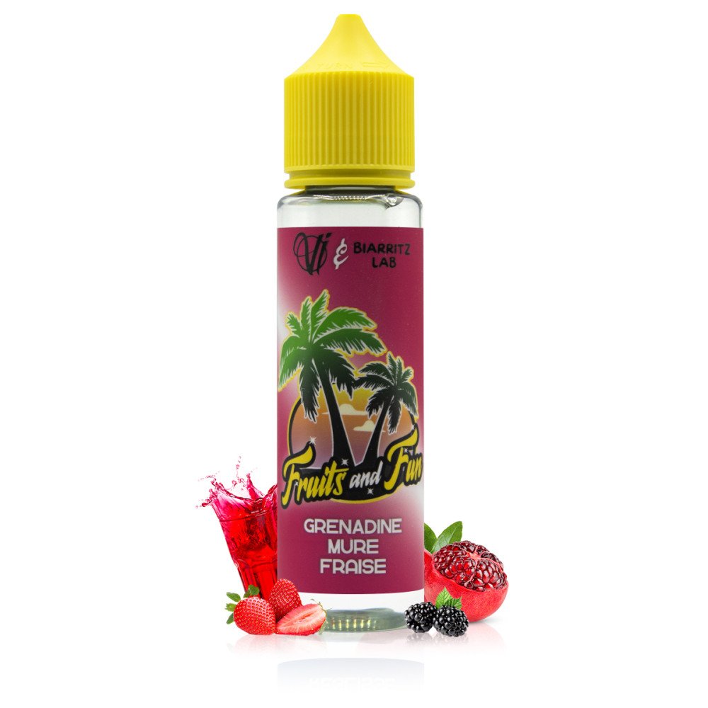 E-liquide Grenadine Mûre Fraise 50ml Fruits and Fun - Vape Institut & Biarritz Lab