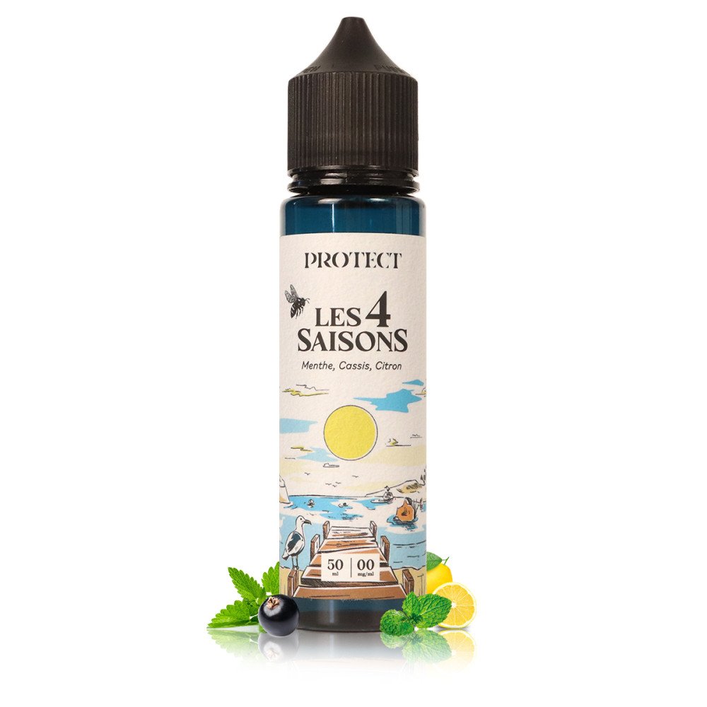 E-liquide Menthe Cassis Citron 50ml Les 4 Saisons (L'Été) - Protect