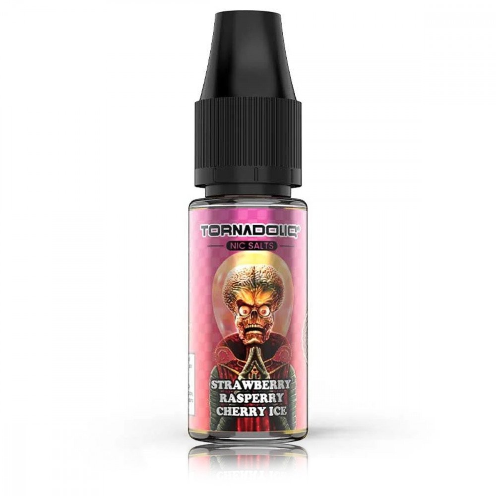 E-liquide Strawberry Raspberry Cherry Ice 10ml Sel de Nicotine - Tornado