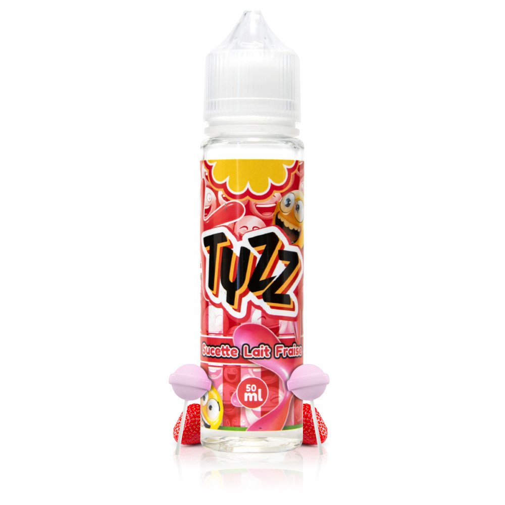 E-liquide Sucette Lait Fraise 50ml - Tyzz