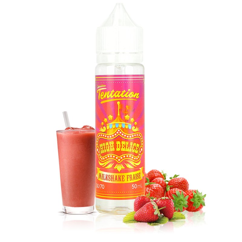 E-liquide Milkshake Fraise 50ml High Délice - Liquideo