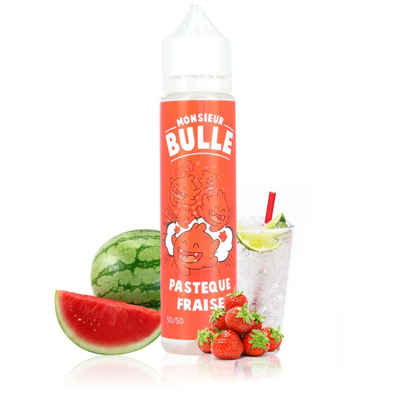 E-liquide Pastèque Fraise Lemonade 50ml Monsieur Bulle - Liquideo