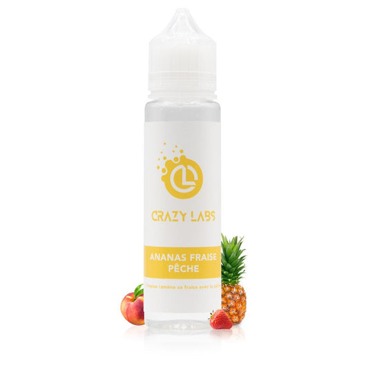 E-liquide Ananas Fraise Pêche 50ml - Crazy Labs
