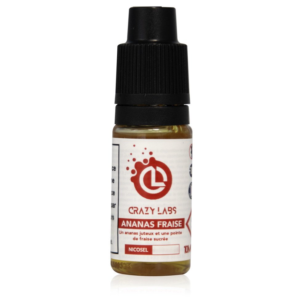 E-liquide Ananas Fraise Sel de Nicotine 10ml - Crazy Labs