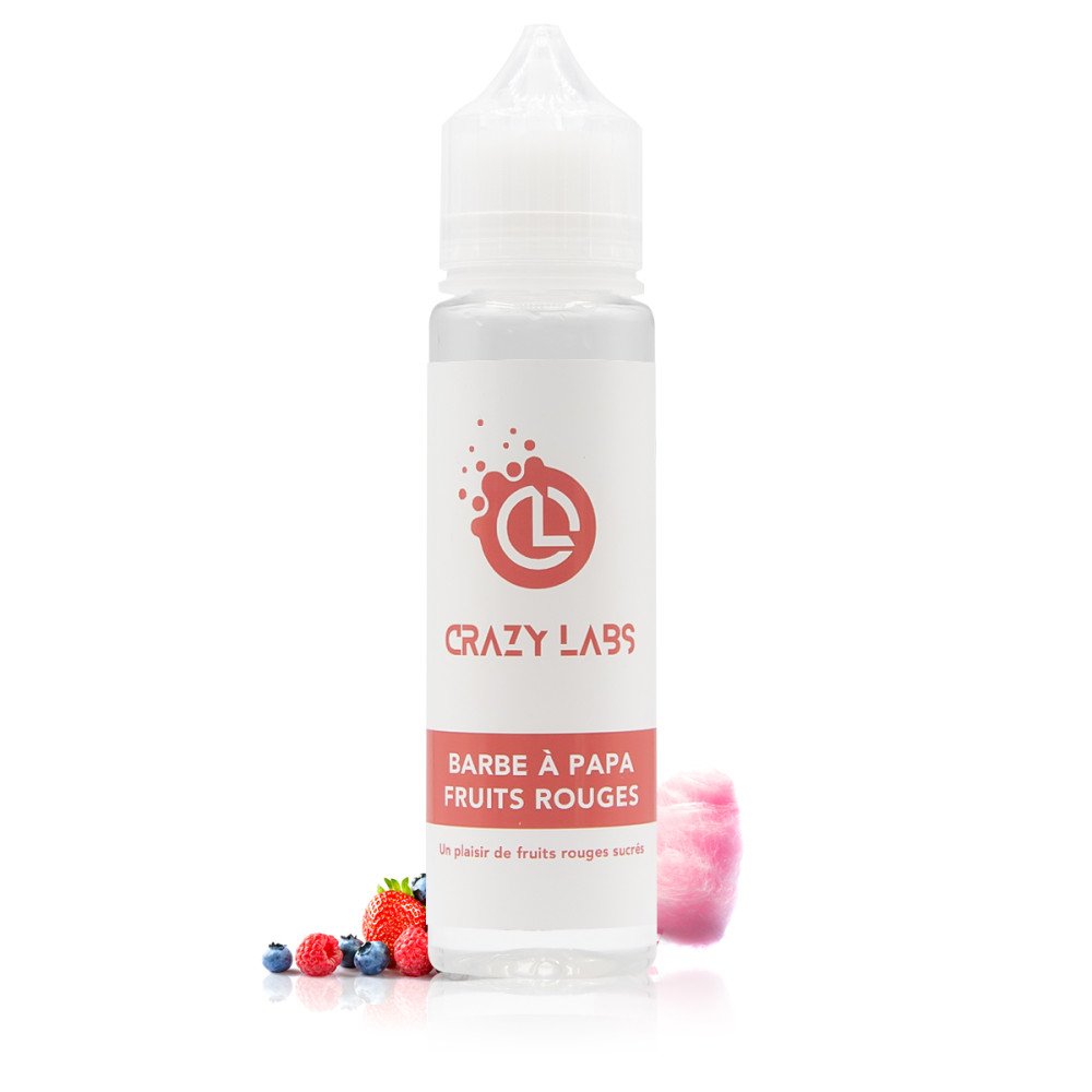 E-liquide Barbe à Papa Fruits Rouges 50ml - Crazy Labs