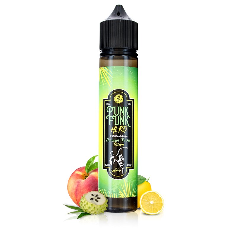 E-liquide Corossol Pêche Citron 50ml - Punk Funk Hero