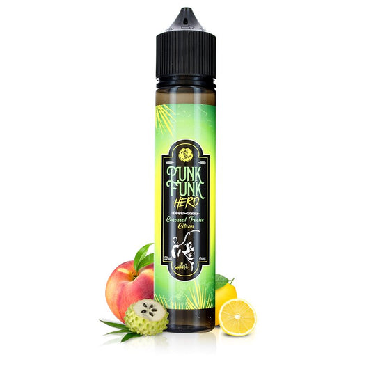 E-liquide Corossol Pêche Citron 50ml - Punk Funk Hero