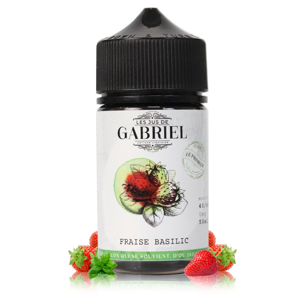 E-liquide Fraise Basilic 50ml Jus de Gabriel - Laboratoire H2O