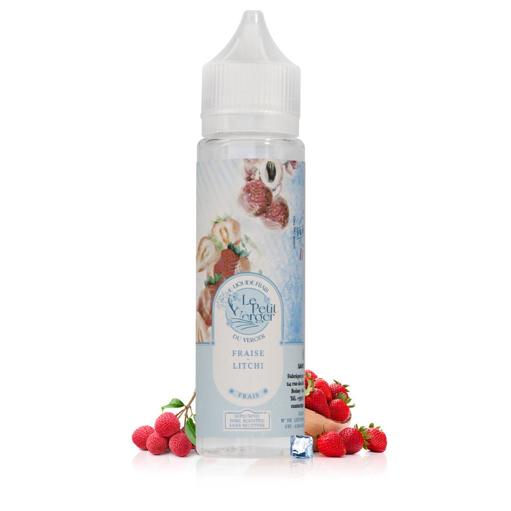 E-liquide Fraise Litchi Frais 50ml Le Petit Verger - Savourea