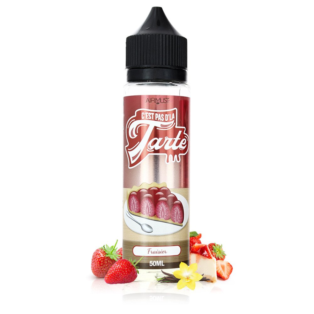 E-liquide Fraisier 60ml C'est Pas D'la Tarte - Airmust