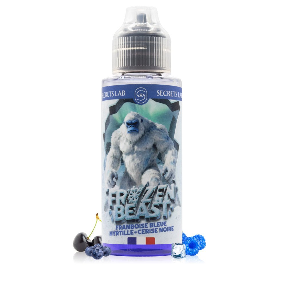 E-liquide Framboise Bleue Myrtille Cerise Noire 100ml Frozen Beast - Secret's Lab
