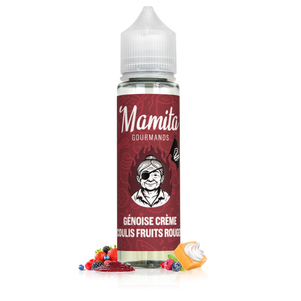 E-liquide Génoise Crème Coulis Fruits Rouges 50ml Mamita - Biarritz Lab