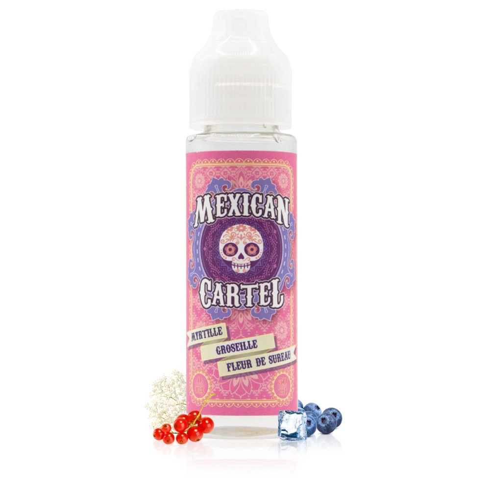 E-liquide Myrtille Groseille Fleur de Sureau 50ml - Mexican Cartel