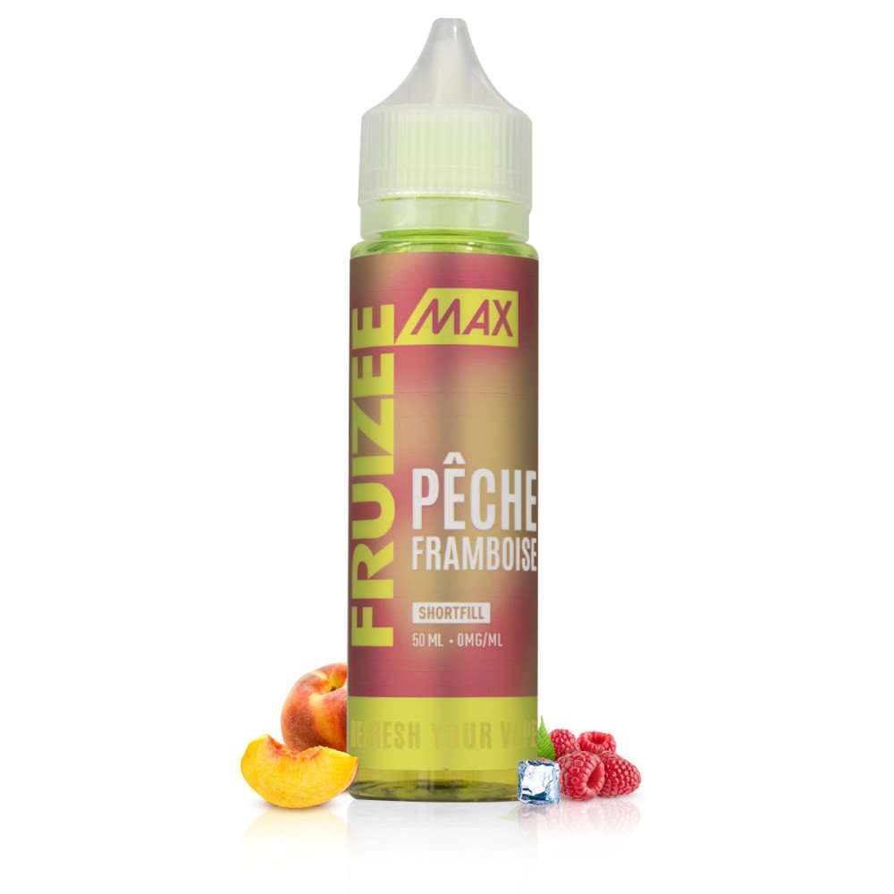 E-liquide Pêche Framboise 50ml Fruizee Max - Eliquid France