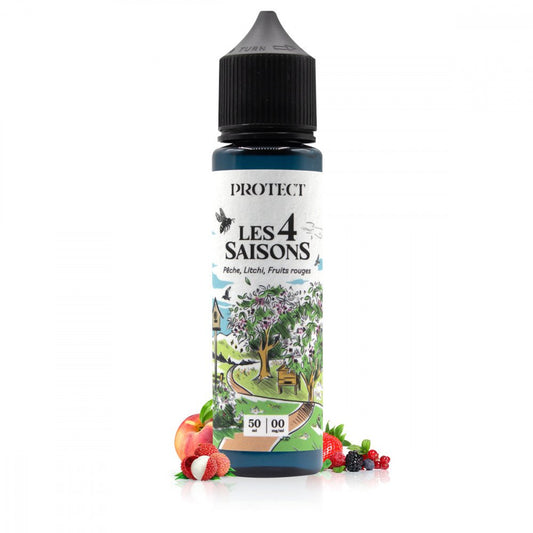 E-liquide Pêche Litchi Fruits Rouges 50ml Les 4 Saisons (Le Printemps) - Protect