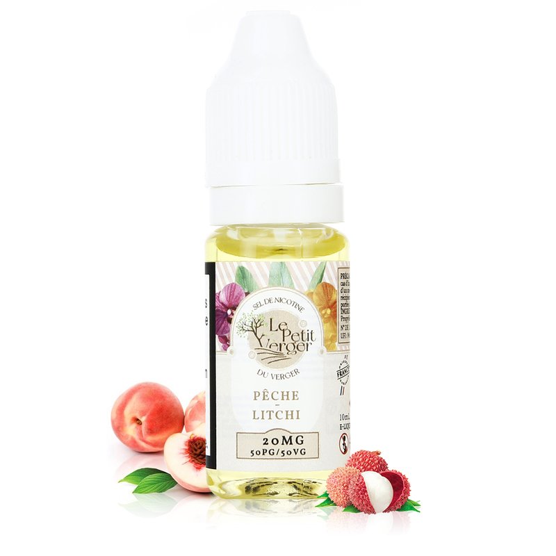 E-liquide Pêche Litchi Sel de Nicotine Le Petit Verger - Savourea