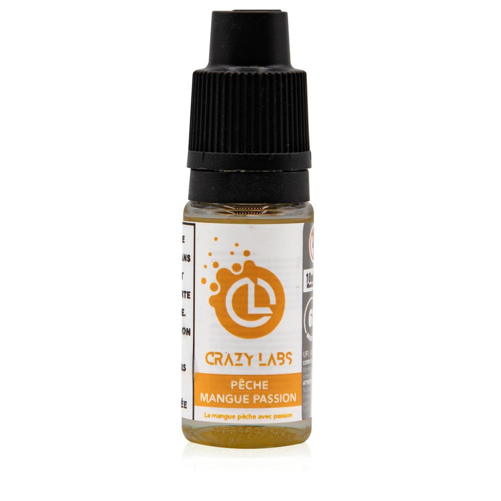 E-liquide Pêche Mangue Passion Sel de Nicotine 10ml - Crazy Labs
