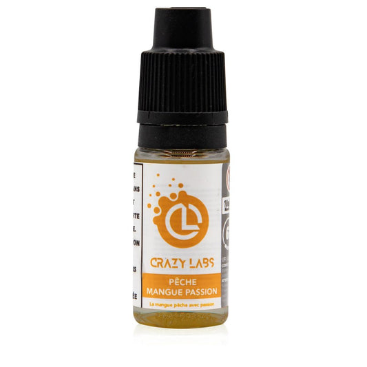 E-liquide Pêche Mangue Passion Sel de Nicotine 10ml - Crazy Labs
