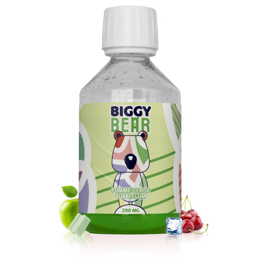 E-liquide Pomme Cerise Bubble Gum 200ml - Biggy Bear