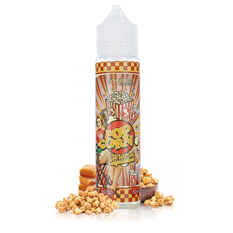 E-liquide Pop Corn Caramel 50ml Tentation - Liquideo