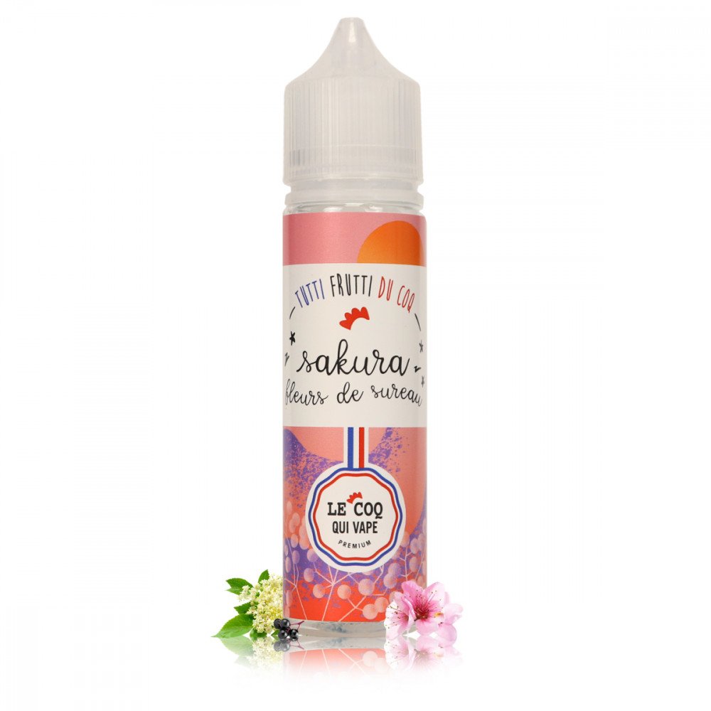 E-liquide Sakura Fleurs de Sureau 50ml Tutti Frutti - Le Coq Qui Vape