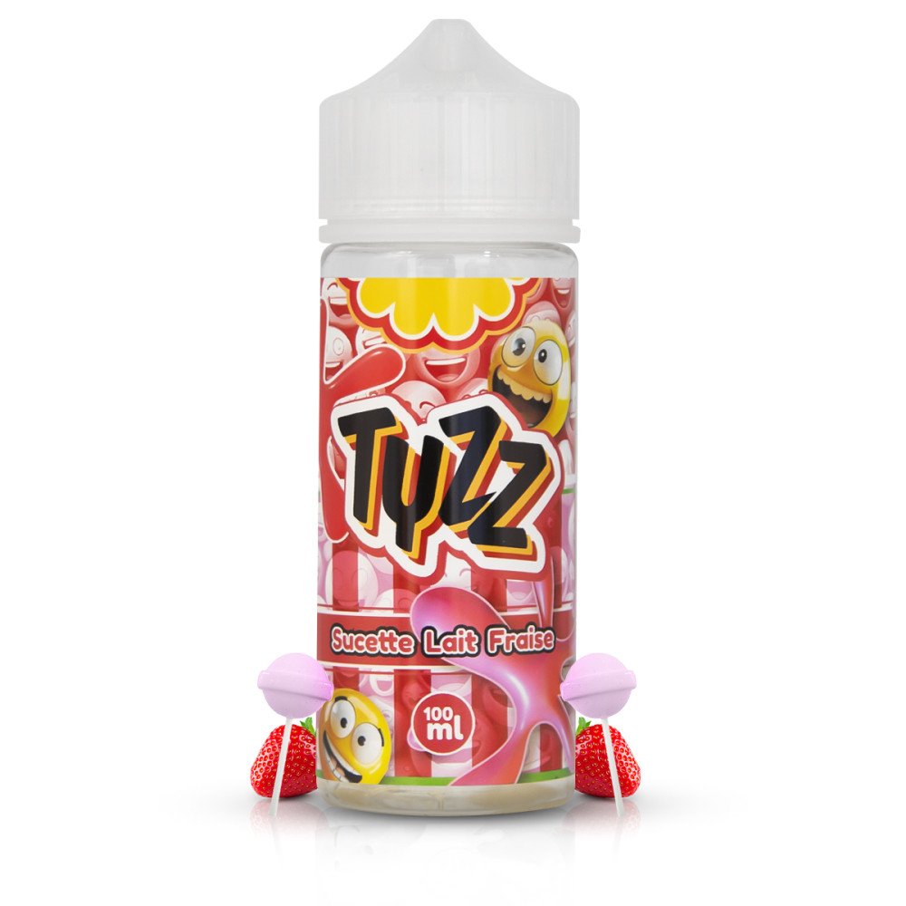 E-liquide Sucette Lait Fraise 100ml - Tyzz