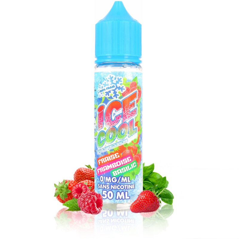 E-liquide Fraise Framboise Basilic 50ml Ice Cool - LiquidArom