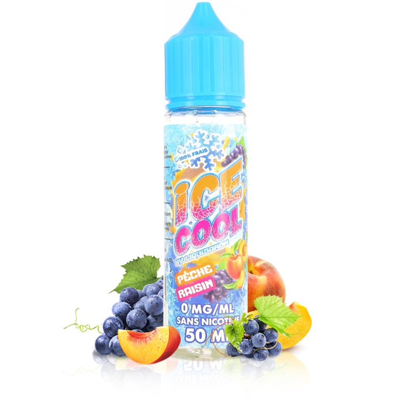 E-liquide Pêche Raisin 50ml Ice Cool - LiquidArom